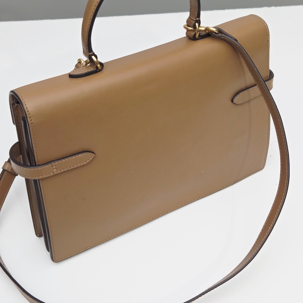 RALPH LAUREN POLO ID LEATHER SATCHEL BAG - Picture 6 of 16